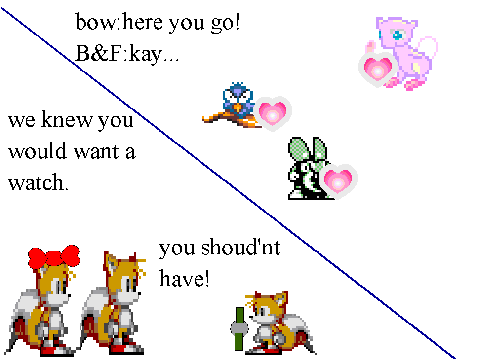 yes,bow is handing out heart containers(zelda)....
